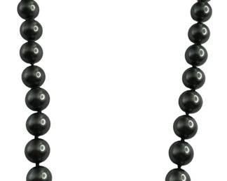 14k Gold Dark Green Tahitian South Sea Pearl Necklace