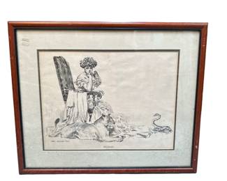 JAMES MONTGOMERY FLAGG Gibson Girl Lithograph