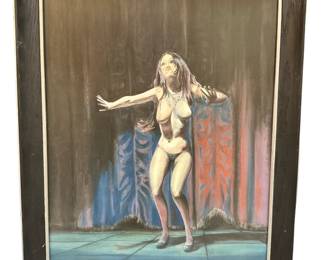 Print of Burlesque Dancer from the 1960's