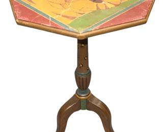 Folk Art Style Cat Side Table