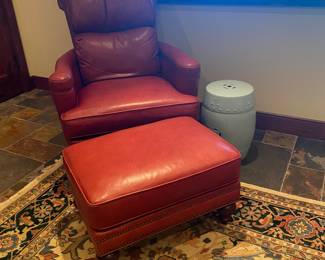 Pair of leather Sherrill chairs