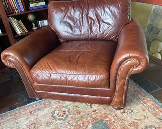 Oversized leather chair