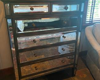 Arhaus Modern Mirrored dresser or hall chest