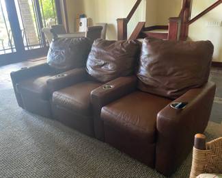 Leather entertainment theater seats