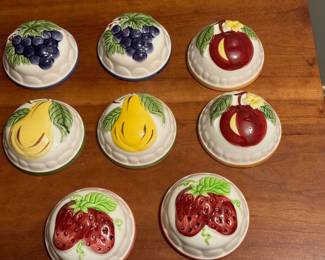 Lot of 9 Gailstyn -Sutton wall fruit molds