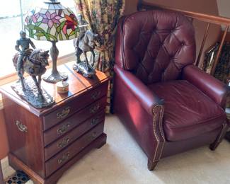 Recliner Leather, Bachelors Chest,