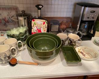 Emile Henry Mixing Bowls, Loaf Pan