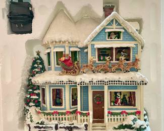 LARGE Thomas Kinkade Twas the Night Before Christmas House. Lights up and works great.