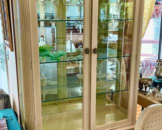 After a good glass cleaning, This IS a Very Nice Lighted Cabinet.