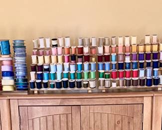 Sewing and Crafters Delight!! Lots of Sewing, Fabric, etc... Cabinets are full and want to sell it all!