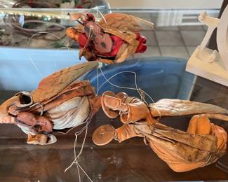 3 Vintage Paper Mache Italy Nativity Angels, wings need some gentle attention.
