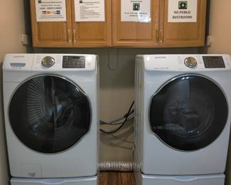 SAMSUNG - DIGITAL FRONT-LOADING WASHER & DRYER W/USER MANUAL & STORAGE - LESS THAN 5 YEARS OLD - $400 EACH