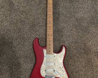 FENDER - STANDARD STRATOCASTER HSS CANDY APPLE RED 2008 - w/CASE & HAS A SMALL DING ON THE SIDE - $450.00