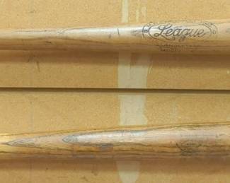 Vintage M.R. Campbell, Inc. League Model C Baseball Bat, And Spalding No. OX Baseball Bat