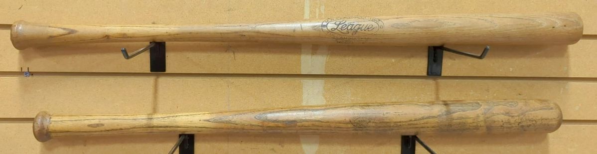 Vintage M.R. Campbell, Inc. League Model C Baseball Bat, And Spalding No. OX Baseball Bat