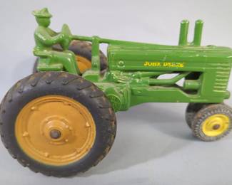 Vintage John Deere Toy Tractor With Man