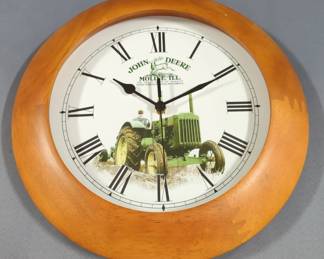 John Deere Tractor Wall Clock, In Box