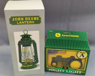 John Deere Lantern, And John Deere Special Edition Model A Tractor Night Light