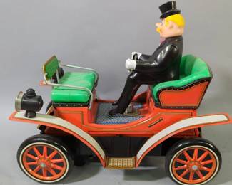 Vintage Toys Including Covered Wagon Birdhouse, Metal Cars, And More