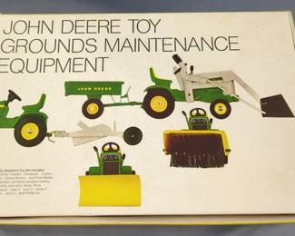 Ertl Diecast John Deere Toy Grounds Maintenance Equipment Set In Original Box