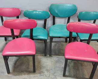 L & B Cushioned Metal Kids Chairs, Qty 6