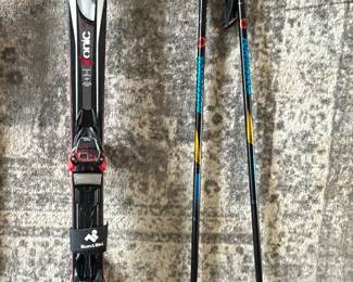 Snow skis and poles