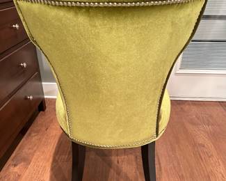 Chartreuse velvet accent chair. 

Online only sale for furniture opens Thursday/October 5

For pricing information:
•Text only to 615-854-8535
•Send a photo of the item(s) you are interested in
•In person viewing will be available on Friday/October 6!