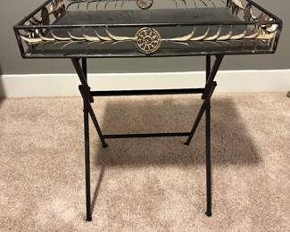 Metal side table with metal leaves 

Online only sale for furniture opens Thursday/October 5

For pricing information:
•Text only to 615-854-8535
•Send a photo of the item(s) you are interested in
•In person viewing will be available on Friday/October 6!