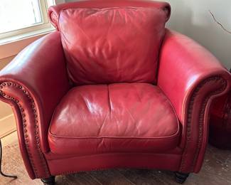 Red leather chair with metal studs has matching ottoman

Online only sale for furniture opens Thursday/October 5

For pricing information:
•Text only to 615-854-8535
•Send a photo of the item(s) you are interested in
•In person viewing will be available on Friday/October 6!