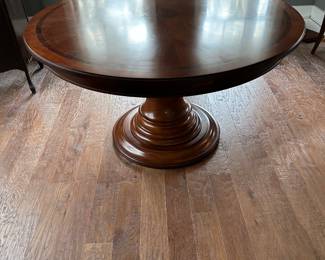 Expandable round table. Inlaid wood. Pictured here without curved leaves attached.

Online only sale for furniture opens Thursday/October 5

For pricing information:
•Text only to 615-854-8535
•Send a photo of the item(s) you are interested in
•In person viewing will be available on Friday/October 6!