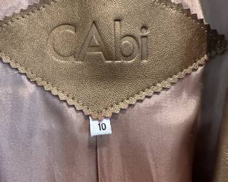 Cabi gold leather jacket