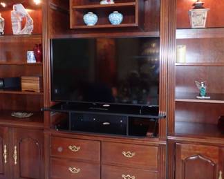 LARGE 3 PIECE STORAGE CENTER - LIGHTED - STORAGE - SHELVES