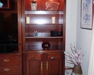LARGE 3 PIECE STORAGE CENTER - LIGHTED - STORAGE - SHELVES