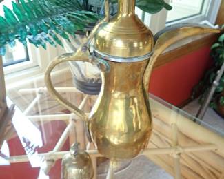 BRASS COFFEE POT
