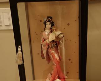 ASIAN DOLL IN GLASS BOX