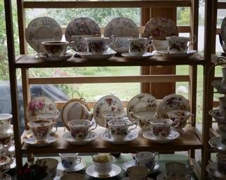 Shelley cup & saucers, Royal Albert flower of the month cup & saucers and others