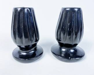 Angela Bacca art pottery candle holders 