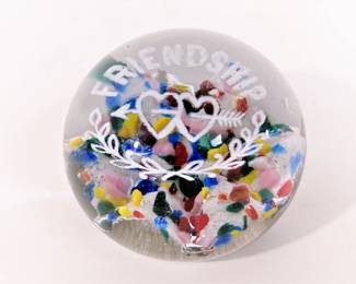 Antique glass paper weight 