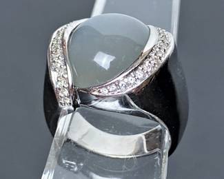 Sonia Bitton 14k ring Chalcedony & Diamond