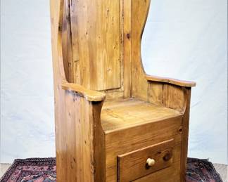 Pinewood English Lambing chair, typical of the Yorkshire region. 