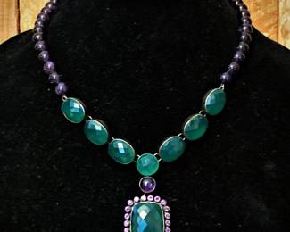 Pendant and beaded necklace by Nicky Butler