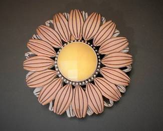 Sterling & Copper Jasper Sunflower brooch by Carolyn Pollack of Relios Jewelry 