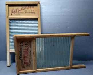 Vintage Style National Washboard Co. Washboards, 24" x 13", Qty 2