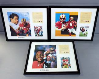 Kelly Russel Framed Under Glass 49ers Steve Young, Qty 2, 6418, 1101, Jerry Rice 6947, 12" X 15"
