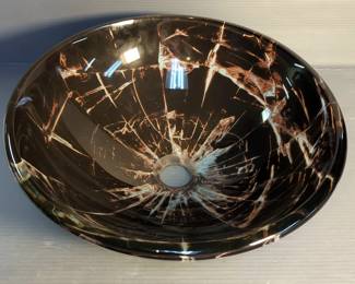 Legion Furniture Glass Sink, 6" x 16.", with original box