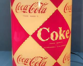 The Coca Cola Co Vintage Diamond Design Coca Cola Light, 9.5" x 5.5" Dia., Powers On