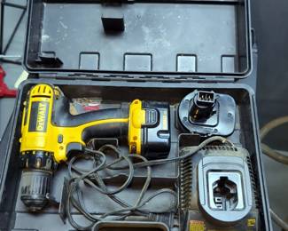 Dewalt Cordless Drill, Model # DC742, With Battery Charger, And Hard Carrying Case