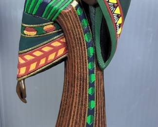 Mahogany Princess "Spirits Joined" 11", African Mother And Baby 12.5", African Prince Purple Robe 13", And 13" African Bride