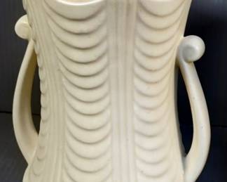 Matte Double Handled Cream 9" Vase, Qty 2
