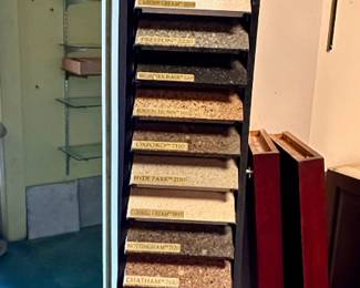 Samples of granite and quartz countertops.  Makes great trivets.